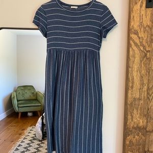 Striped blue dress